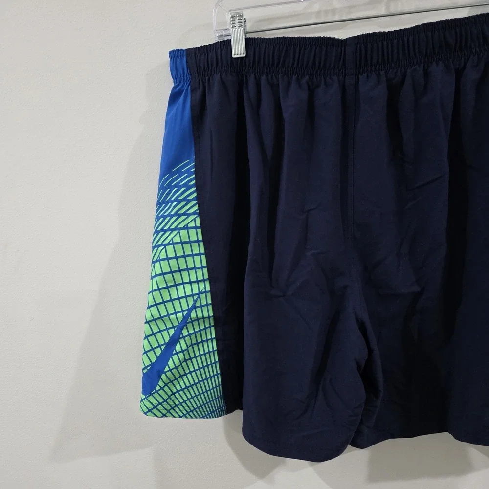 Nike Mens Swim Trunks Size XXL Blue Swoosh Logo Beach Vacation Summer‎